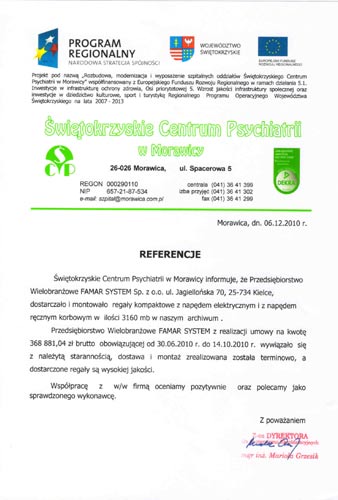 Famar System: witokrzyskie Centrum Psychiatrii