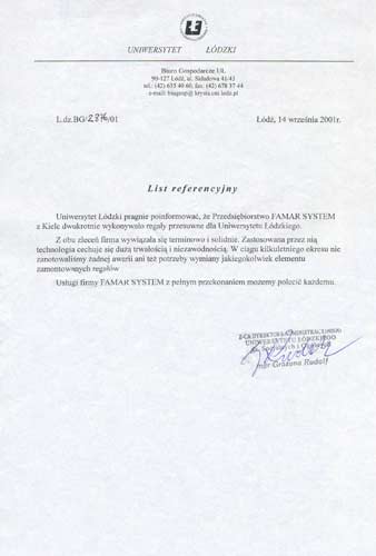 Famar System: Uniwersytet dzki