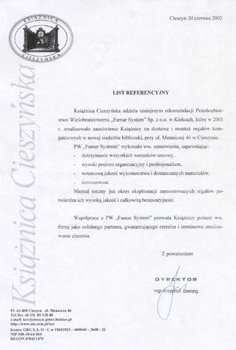 Famar System: Ksinica Cieszyska