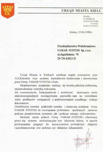 Famar System: Urz�d Miasta Kielc
