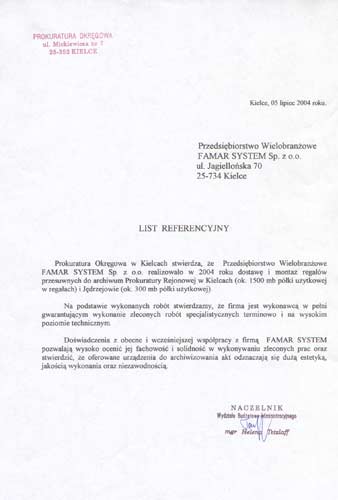 Famar System: Prokuratura Okr�gowa Kielce