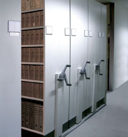 Regay przesuwne, regay jezdne, regay przesuwane - Regay Compactus (regay do archiwum, regay do bibliotek)